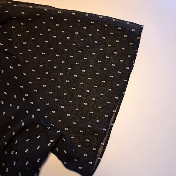 MADEWELL Flutter-Sleeve Peplum Top CLIPDOT blouse Sz MEDIUM Silky soft ROMANTIC - Picture 8 of 15